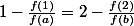 1-\frac{f(1)}{f(a)}=2-\frac{f(2)}{f(b)}